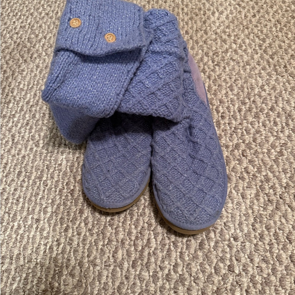 UGG Blue Cable Knit Ankle Booties